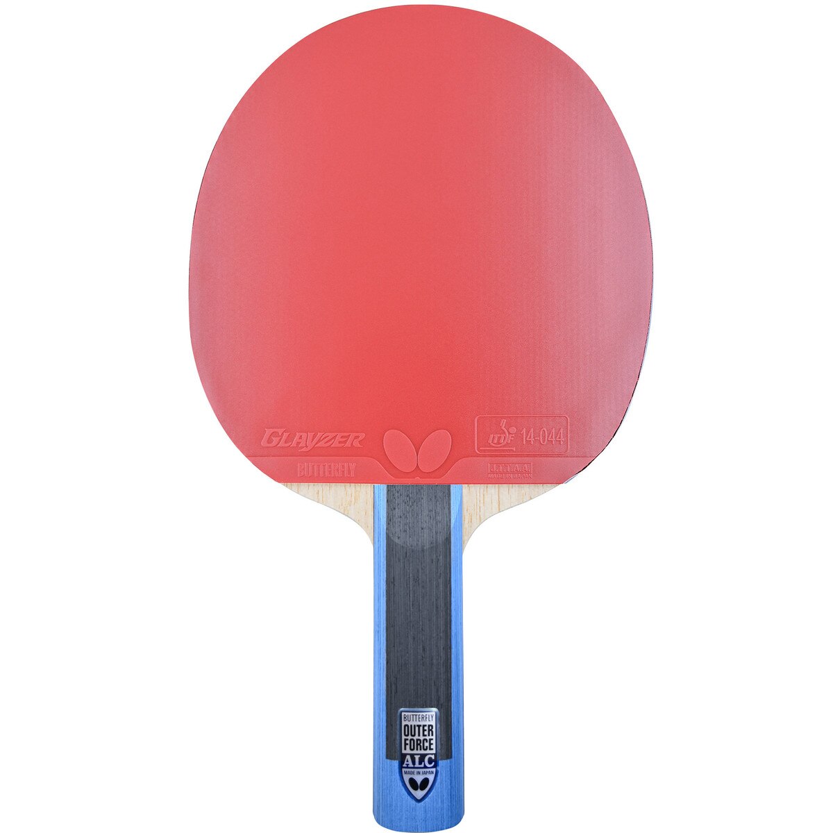 Butterfly Table Tennis - Outerforce ALC Racket with Glayzer - Straight (ST) - Red Side